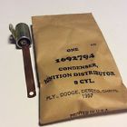 1692794 Mopar Nos Distributor Condenser Up Chrysler Dodge Plymouth