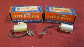 2095058 Auto-lite 1560356 Nos 1950-1973 Mopar Studebaker Ignition Condenser Lot Of 2