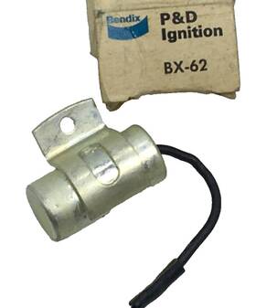Bx-62 Bendix / P&d Brand Ignition Parts Condenser New Old Stock