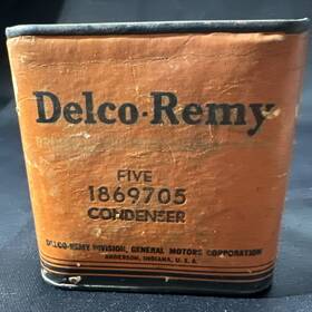 Delco Remy 1869705 Vintage Auto Part Delco-remy Five Ignition Condensers Nos In Sealed Can