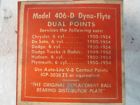 406-d Flyte Ball Bearing Distributor Plate Model
