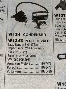 W134x Kemparts W134 Condenser