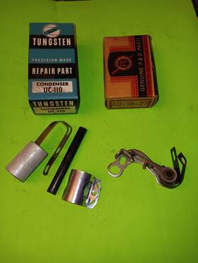 Uc110 P&d Tungsten Ignition Contact Points And Condenser 39 Packard 47 48 49 50 51 Kaiser Frazer Usa