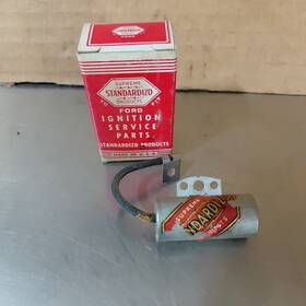 F-49b Supreme Standardized Products Standardizd 1936-1942 Ford Lincoln Zephyr Ignition Condenser Nos