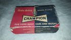 Uf-14y Champion Vintage Original Nos Turbo Action Spark Plugs Ford Unopened