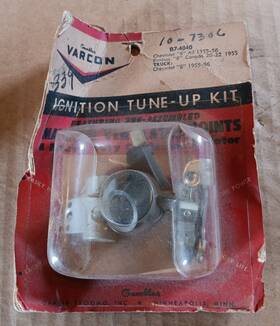 B7-4040 Varcon Nos Ignition Tune Up Kit Points Condenser Rotor 55 56 Chevy 265 V8 Nors