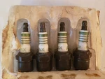 Ac Delco R46SX Nos Green Stripe Spark Plugs Four. Fixed Price $15.00.