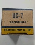 Guaranteed Parts UC-7 Condenser For 1955-1977 Chevrolet Buick Pontiac Oldsmobile. Fixed Price $5.00.