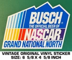 Busch Grand National North - Nascar Vintage Original Decal Sticker. Fixed Price $9.47.