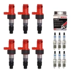 Set Of 6 Performance Ignition Coil & Bosch Spark Plug Jaguar S-type/x-type. Fixed Price $209.99.