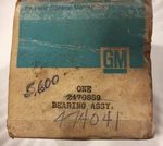 Nos Gm #2470889, 1965 72 Chevy Medium Duty Truck Drive Shaft Carrier Bearing. Fixed Price $60.00.