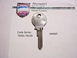 Key Blank For Volkswagen Bus/van (transporter) 1963-66 (see Code Series) VW64T. Fixed Price $7.95.