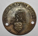 Vintage Packard Lyon Cover Brass Emblem Hub Grease Wheel Cap Auto Part. Fixed Price $199.95.