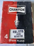Champion RBL11Y6 Vintage New Spark Plugs RBL-11Y6 Set Of 4. Fixed Price $8.00.