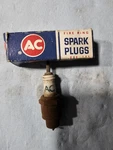 Vintage Ac Fire Ring Spark Plug 46FF With Original Box. Fixed Price $59.00.