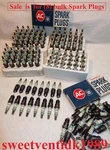 (8) Nos AC-R45TS Spark Plugs Green Rings Assembly Line / Yellow Tips. Fixed Price $29.50.