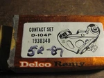 Delco Preset D-104 Contact Points Buick,cadillac, Nash, Packard. Pontiac, Chev. Fixed Price $11.95.