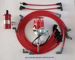 1973-1978 Chrysler 440 Small Cap Hei Distributor, Red 45K Coil +spark Plug Wires. Fixed Price $161.95.