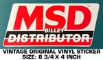 Msd Billet Distributor Vintage Original Vinyl Decal Sticker - Engine Racing. Fixed Price $7.95.