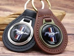 Rare Vtg 70'S Ford Mustang Gt Fastback Shelby Car Leather Key Chain Ring Fob Nos. Fixed Price $19.99.