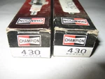 Champion 430 RC9YC4 Nickel Spark Plug, Made In Usa, New Old Stock, Pack Of 2. Fixed Price $24.99.