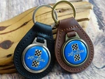 New Rare Vintage 1970S Pontiac Lemans Car Leather Key Chain Ring Fob Nos. Fixed Price $19.99.