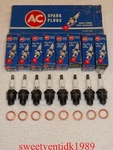Nos AC-46 Spark Plugs 1958 Green Rings ..w/copper Gaskets Gm 1559494. Fixed Price $289.00.