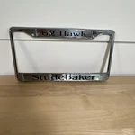Studebaker Hawk 1962 Chrome Metal License Plate Frame Car Tag Holder. Fixed Price $39.50.