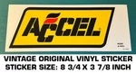 Accel Vintage Original Vinyl Decal Sticker Performance- Nhra Engines. Fixed Price $7.22.