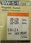 Fuji SW-5-1/3H Magnetic Starter Switch 110/120V .8-1.2 Amp. Fixed Price $70.00.