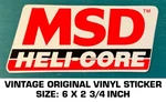 Msd Heli-core Spark Plug Wires Vintage Original Vinyl Decal Sticker Racing. Fixed Price $7.24.