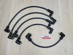Classic Datsun 8MM Cloth Covered Spark Plug Set Vintage Black Blue. Fixed Price $42.00.