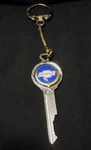 Vintage Chevy Chevrolet Gold Bowtie Blue Background Crest Key Chain Ring. Fixed Price $39.99.