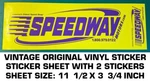 Speedway Motors Shop - Vintage Original Vinyl Decal Sticker Sheet Racing. Fixed Price $8.68.