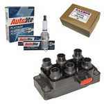 Ignition Coil + 6 Autolite AP104 Platinum Spark Plugs Ford & Mazda. Fixed Price $73.76.