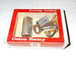 1960'S Delco Remy Ignition Point Contact & Condenser Set F1000 1972371 Nos. Fixed Price $15.00.