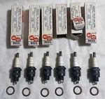 Vintage Nos Ac R45S Spark Plugs, Copper Colored Rings - 6. Fixed Price $25.00.