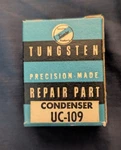 Vintage Tungsten Precision Made Repair Part Condenser UC-109. Fixed Price $8.50.