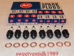 Nos AC-44 Spark Plugs ... GM#1559492 With Copper Sealing Gaskets. Fixed Price $149.00.