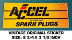 Accel U-groove Spark Plugs Vintage Original Decal Sticker Performance-engine. Fixed Price $7.25.