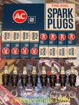 (8)... Nos Ac 45S Spark Plugs.....gto, Firebird, Catalina..etc.....gm #5612371. Fixed Price $89.00.