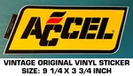 Accel Vintage Original Vinyl Decal Sticker Performance- Nhra Engines. Fixed Price $7.22.