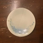 Vintage Jpl France Porcelain Hand Painted Blue & White Forget Me Flower Plate. Fixed Price $17.50.