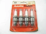 (4) Autolite 53 Ignition Spark Plugs Replaces 42XLS N9Y N10Y4 AG22C. Fixed Price $11.69.