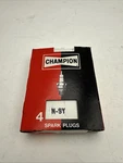 Package Of 4 Champion N-9Y Spark Plugs, New Old Stock, Made In Usa. Fixed Price $21.50.