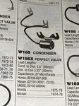 Condenser Kemparts W185X. Fixed Price $12.89.