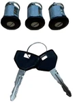 Dodge Van Jeep Chrome 3 (three) Doors Lock Cylinder Set With 2 Keys To Match. Fixed Price $93.90.