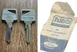 Nos Ford Falcon Key Blanks 1959-1965 Set Ranchero 60 61 62 63 64. Fixed Price $29.99.
