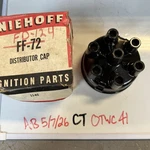 Neihoff FF-72 Distributor Cap Ford 1949-1976/MERCURY 1960-1974/EDSEL 1959-1960. Fixed Price $10.80.