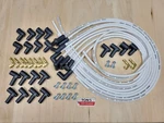 Ton's 8MM 90* Universal White Silicone Spark Plug Kit Wires Cylinder V8. Fixed Price $89.00.